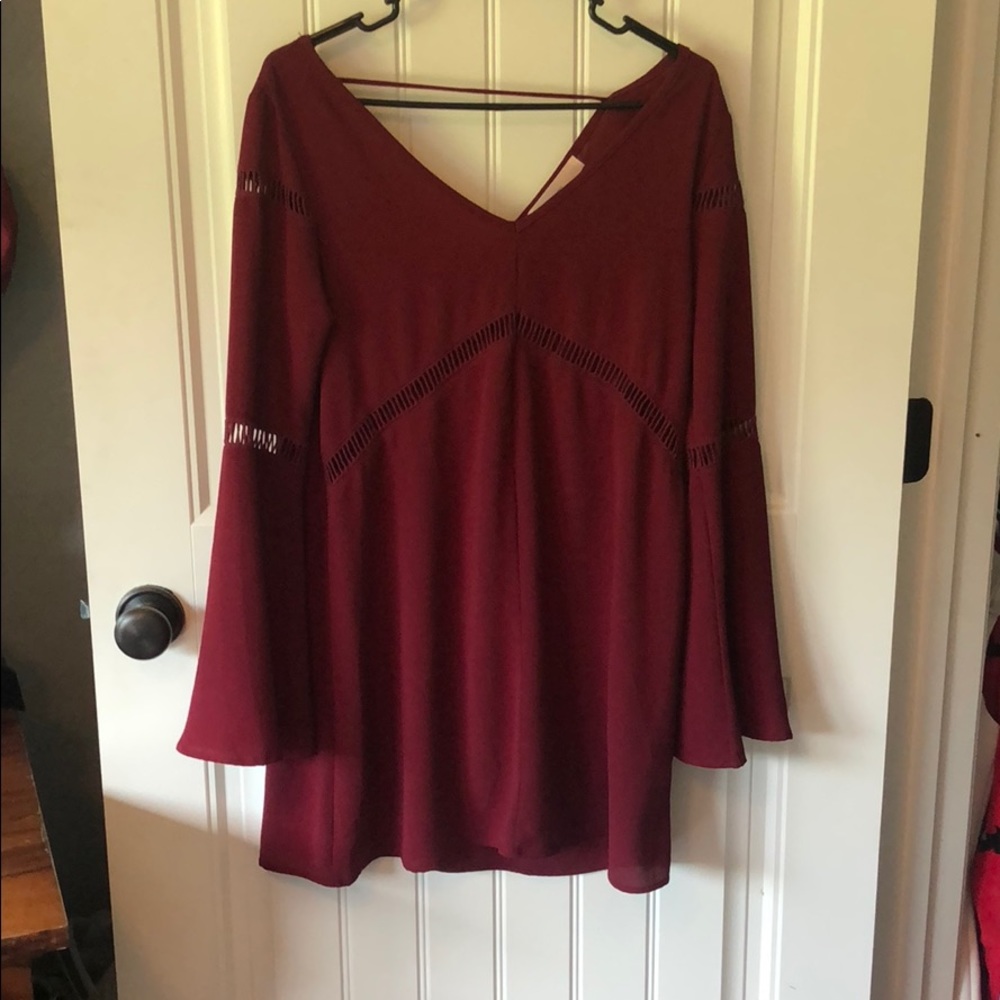 Wine colored dress
